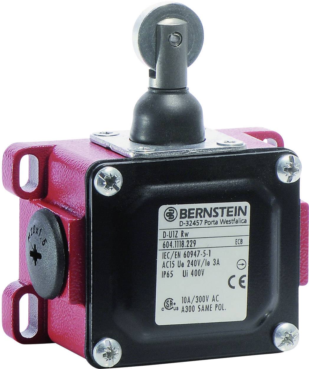 BERNSTEIN 6041118229 D-U1Z RW Gränslägesbrytare 240 V/AC 10 A Rullhävarm momentan IP65 1 st