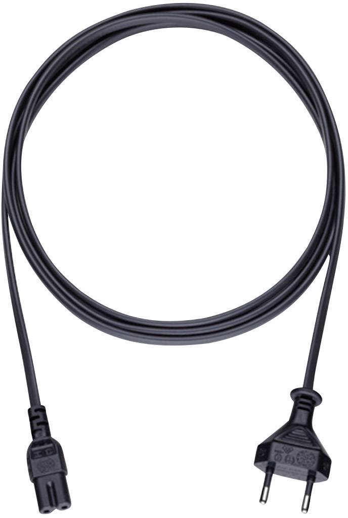 Ström Anslutningskabel [1x Euro-kontakt - 1x Apparat hona C7] 3.00 m Svart Oehlbach Powercord C 7