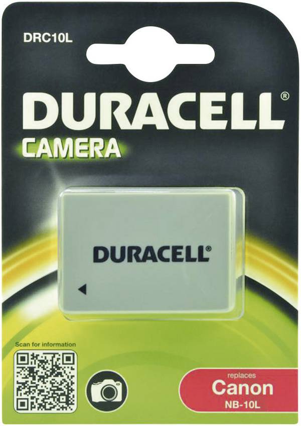 Duracell NB-10L Kamerabatteri Ersättning originalbatteri NB-10L 7.4 V 820 mAh