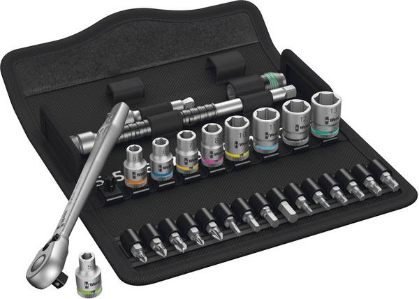 Wera Zyklop Metal 8100 SA 8 Hylsnyckelsats metrisk 1/4" 28 delar 1173672