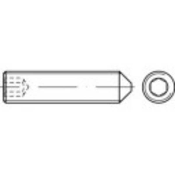 TOOLCRAFT  118048 Inställningsskruv M6 50 mm Stål  100 st