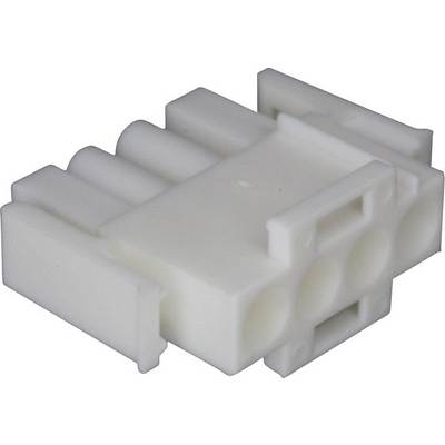 En vit plastplugg med flera hål för anslutning av elektriska kablar.