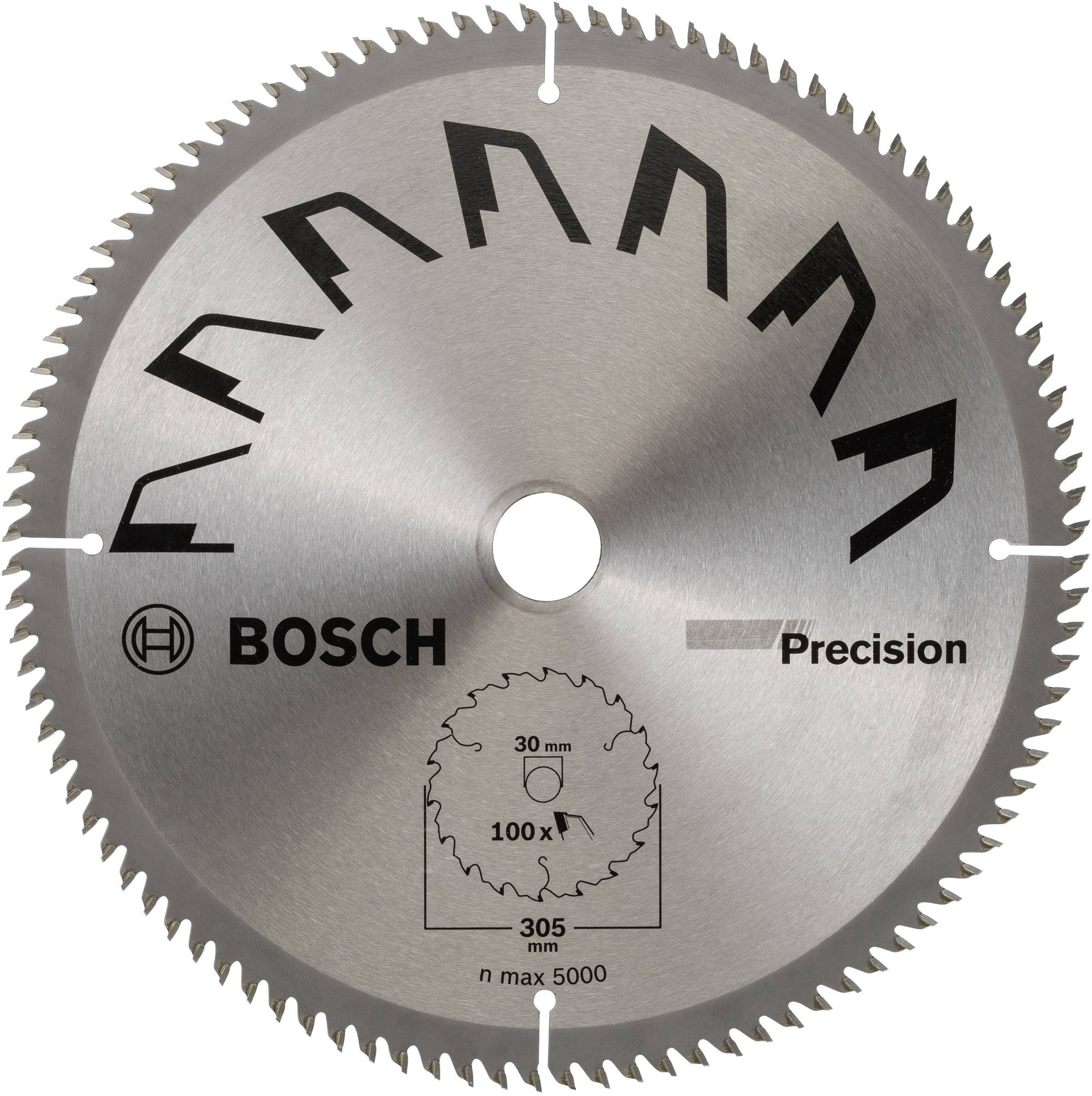 Bosch Accessories Precision 2609256B60 Hårdmetall cirkelsågklinga 305 x 30 mm Antal tänder (per tum): 100 1 st
