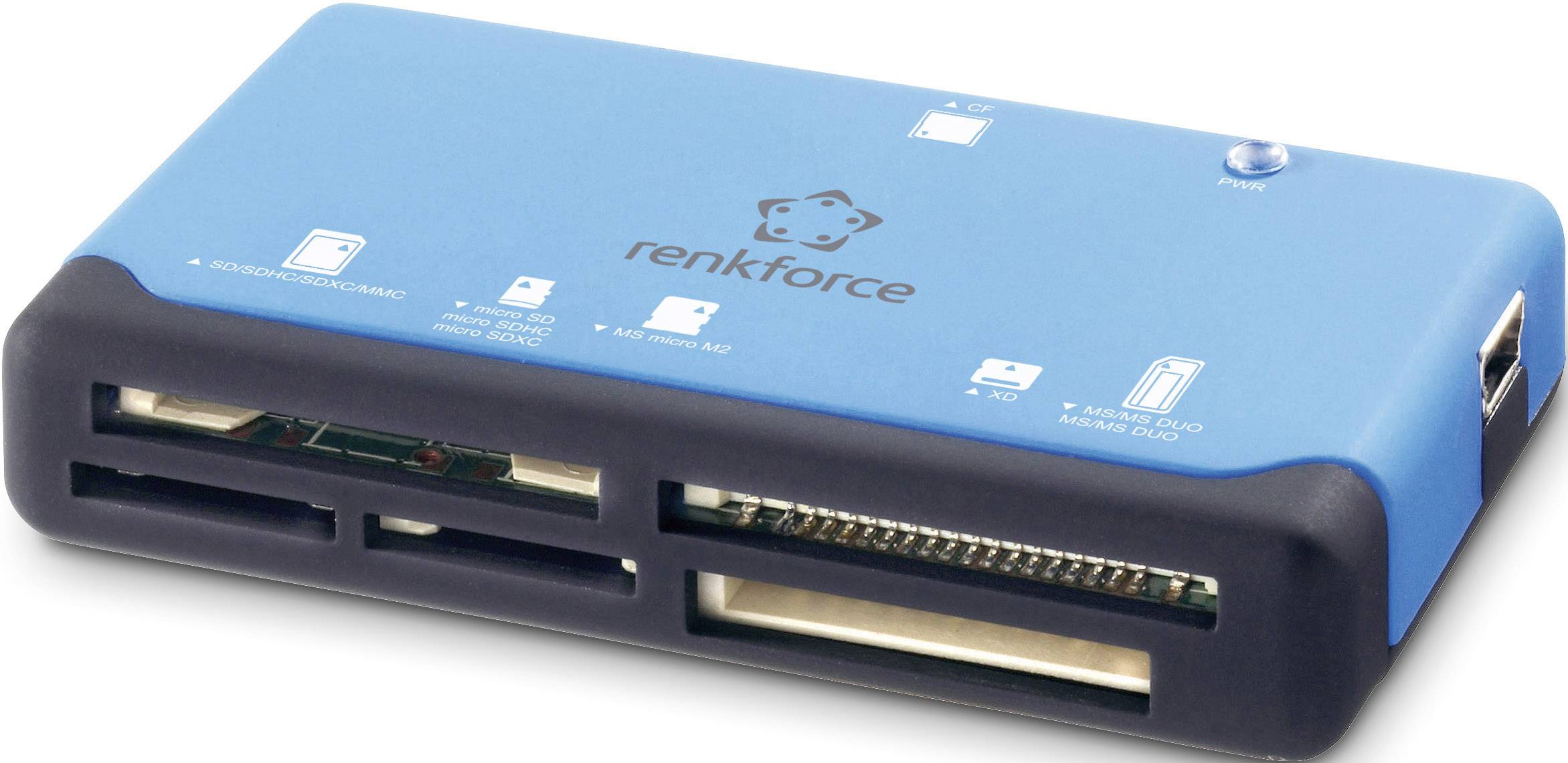 Renkforce CR17e Extern minneskortläsare USB 2.0 Blå