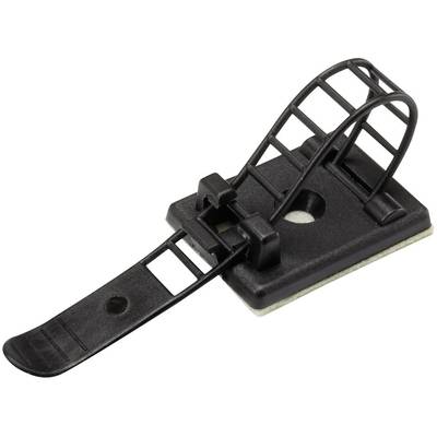 TRU COMPONENTS WCT-85 Monteringssockel självhäftande, skruv 1206771 Bunt Ø-område 22 mm (max) Med fastställande band Sva