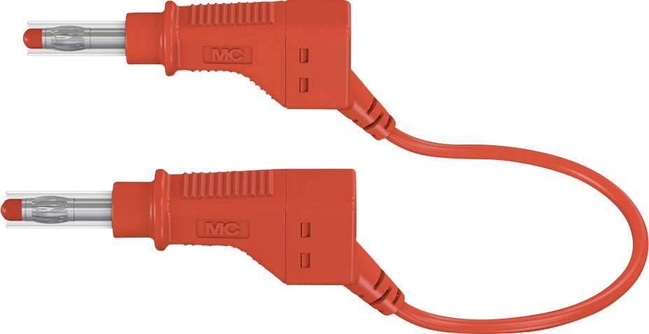 Stäubli 66.9405-05022 Säkerhets-mätledning Laminerade stickdon 4 mm Laminerade stickdon 4 mm 0.50 m Röd 1 st