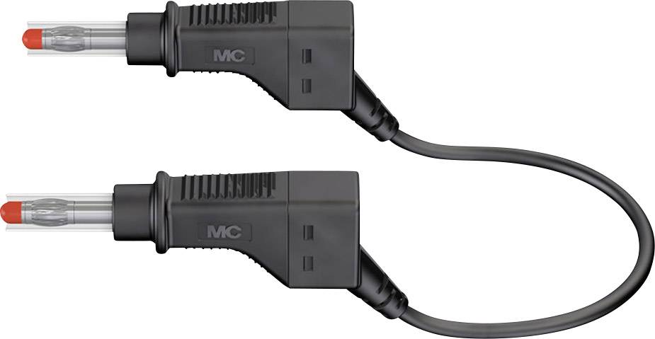 Stäubli 66.9405-05021 Säkerhets-mätledning Laminerade stickdon 4 mm Laminerade stickdon 4 mm 0.50 m Svart 1 st