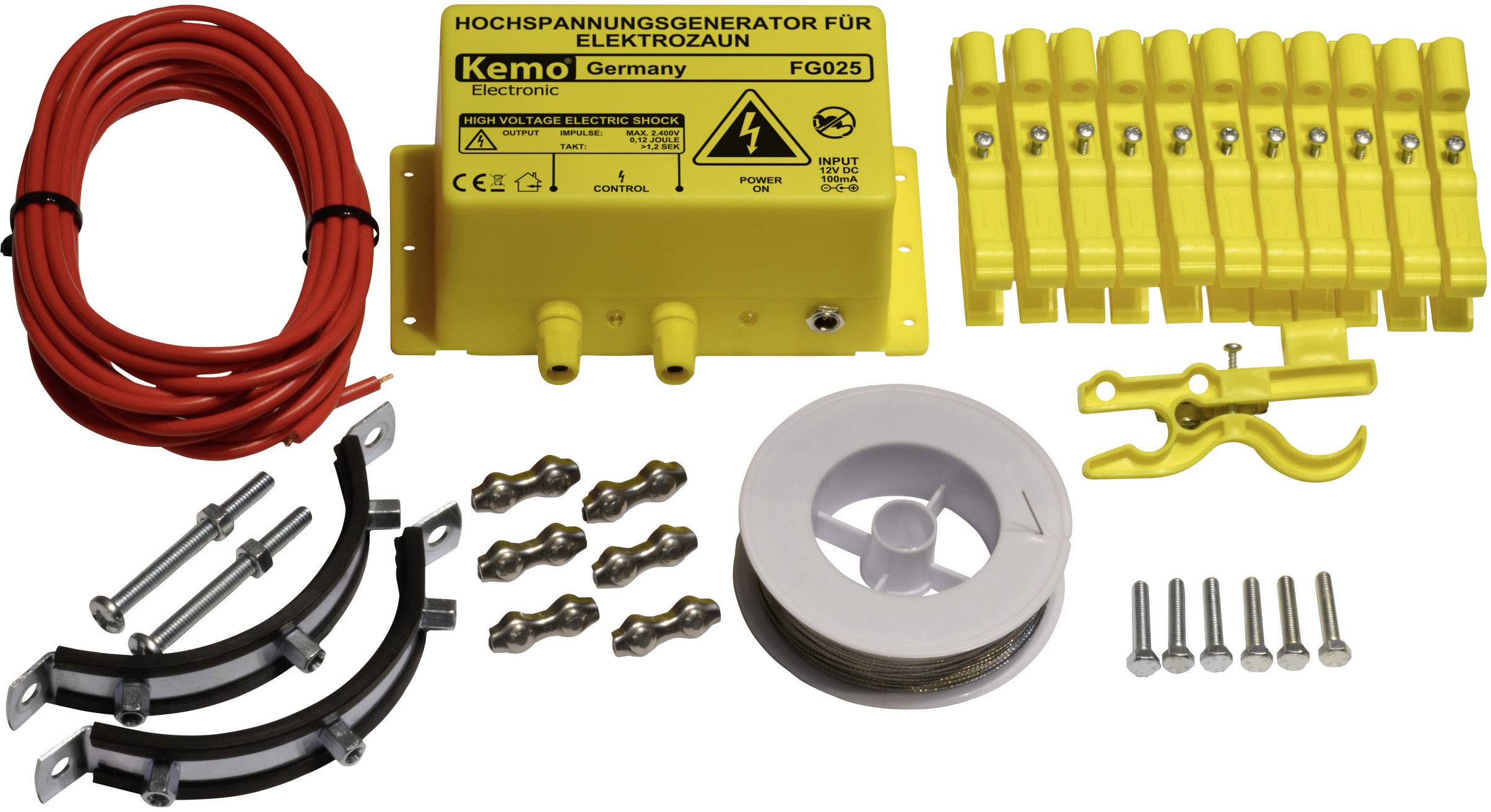 Kemo FG 025 Set Stängsel Funktionstyp Ström 1 st