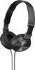 Sony MDR-ZX310 On Ear hörlurar Sladd Svart Hopfällbara HiFi