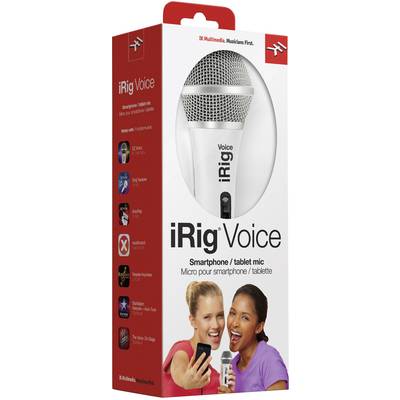 IK Multimedia iRig Voice Hand Sångmikrofon Sändare signal:Sladd Mikrofon (3.5 mm), Mikrofon (6.3 mm) Sladd