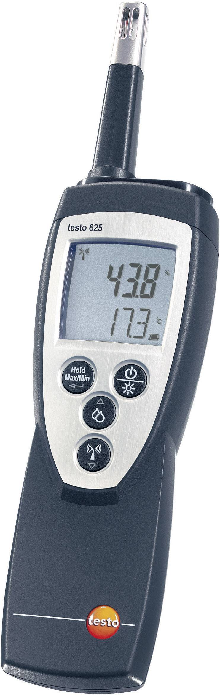 testo 625 Hygrometer Kalibrerad (ISO) 0 % rF 100 % rF Daggpunkt-/mögel-varningsdisplay