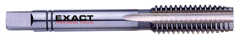 Gängverktyg med påskriften 'EXACT Precision Tools', metall, med skärande gänga, använt för borrning och gängning av hål.