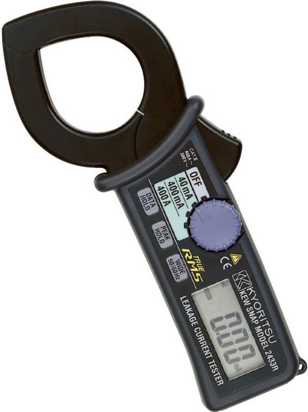 Kyoritsu KEW 2433R-D Strömtång, Handmultimeter Kalibrerad (DAkkS) digital DAkkS kalibrerad CAT III 300 V Display (Beräkningar): 4000
