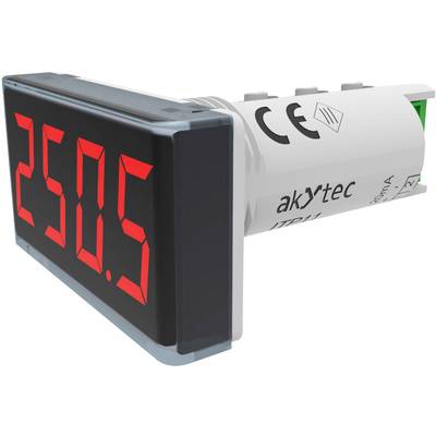 Digital display with red LED display shows '250.5'. Measuring device in cylindrical form with CE marking.<br><br>Translated to Swedish:<br><br>Digital display med röd LED-display visar '250.5'. Mätinstrument i cylindrisk form med CE-märkning.