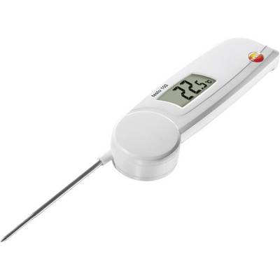 Digitalt köksytermometer med metallsond visar 22,5 °C på en liten digital display.