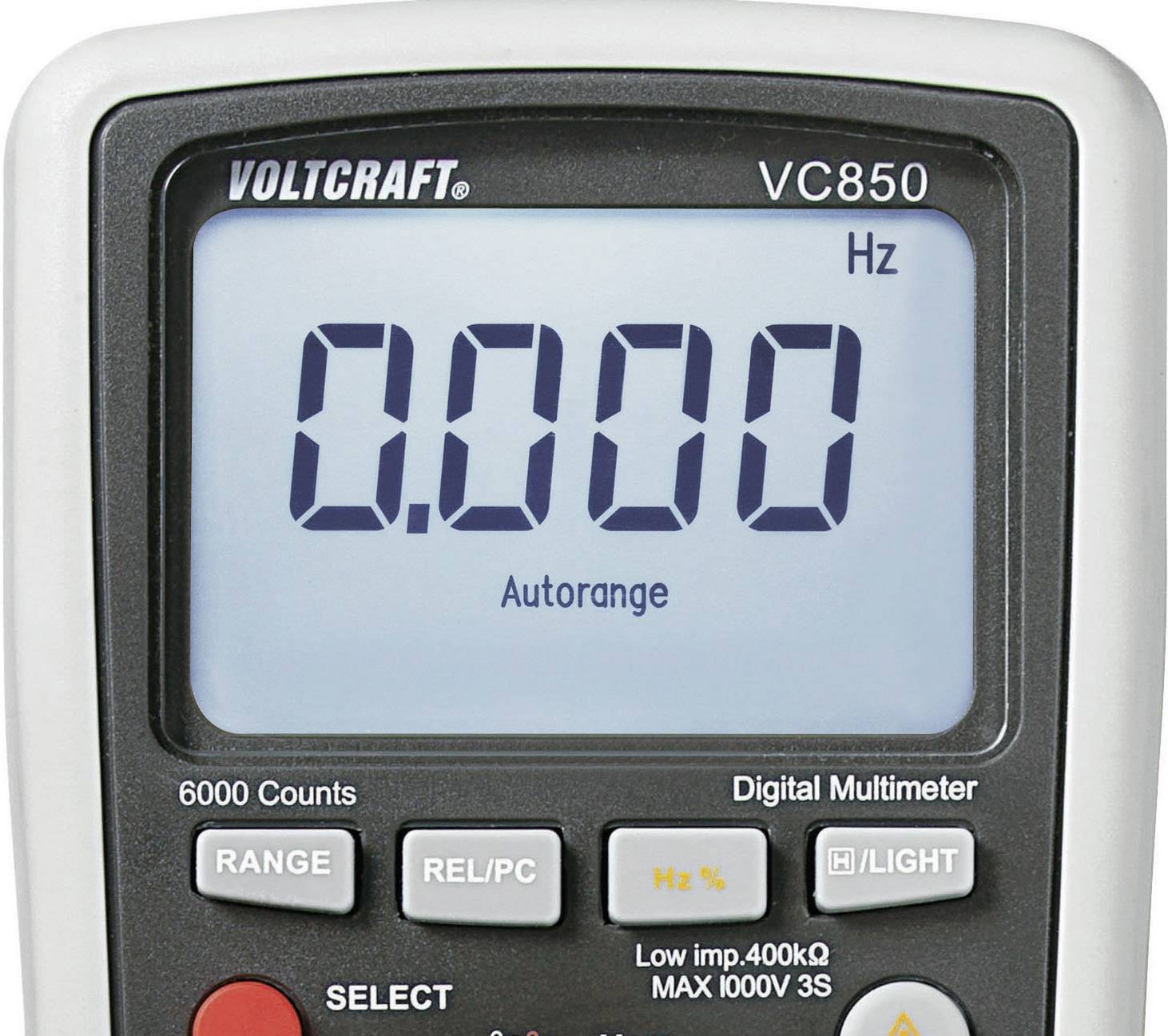 VOLTCRAFT VC850 Handmultimeter digital CAT III 1000 V, CAT IV 600 V Display (Beräkningar): 6000-13