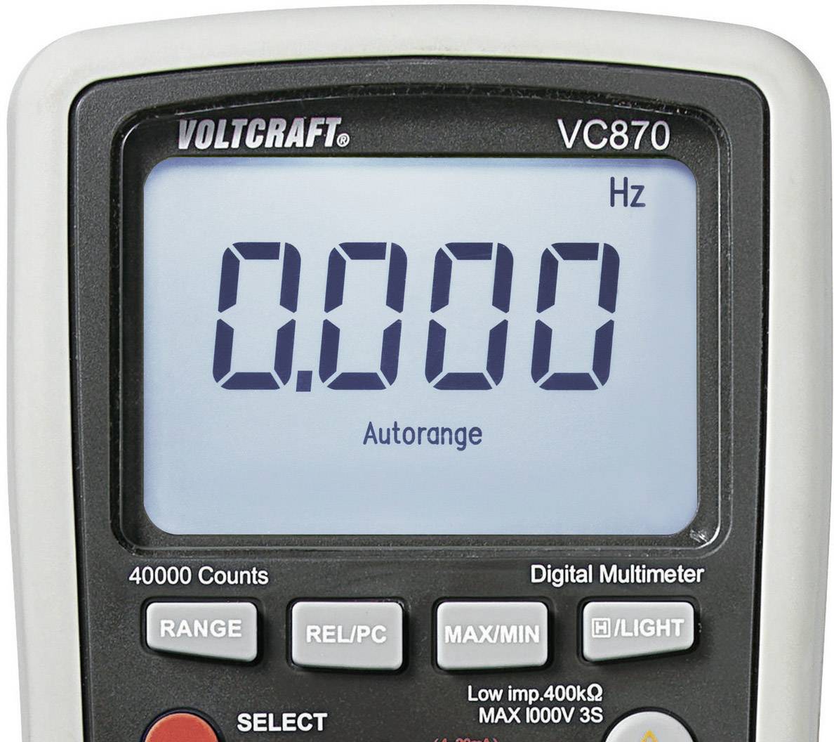 VOLTCRAFT VC870 Handmultimeter digital CAT III 1000 V, CAT IV 600 V Display (Beräkningar): 40000-9