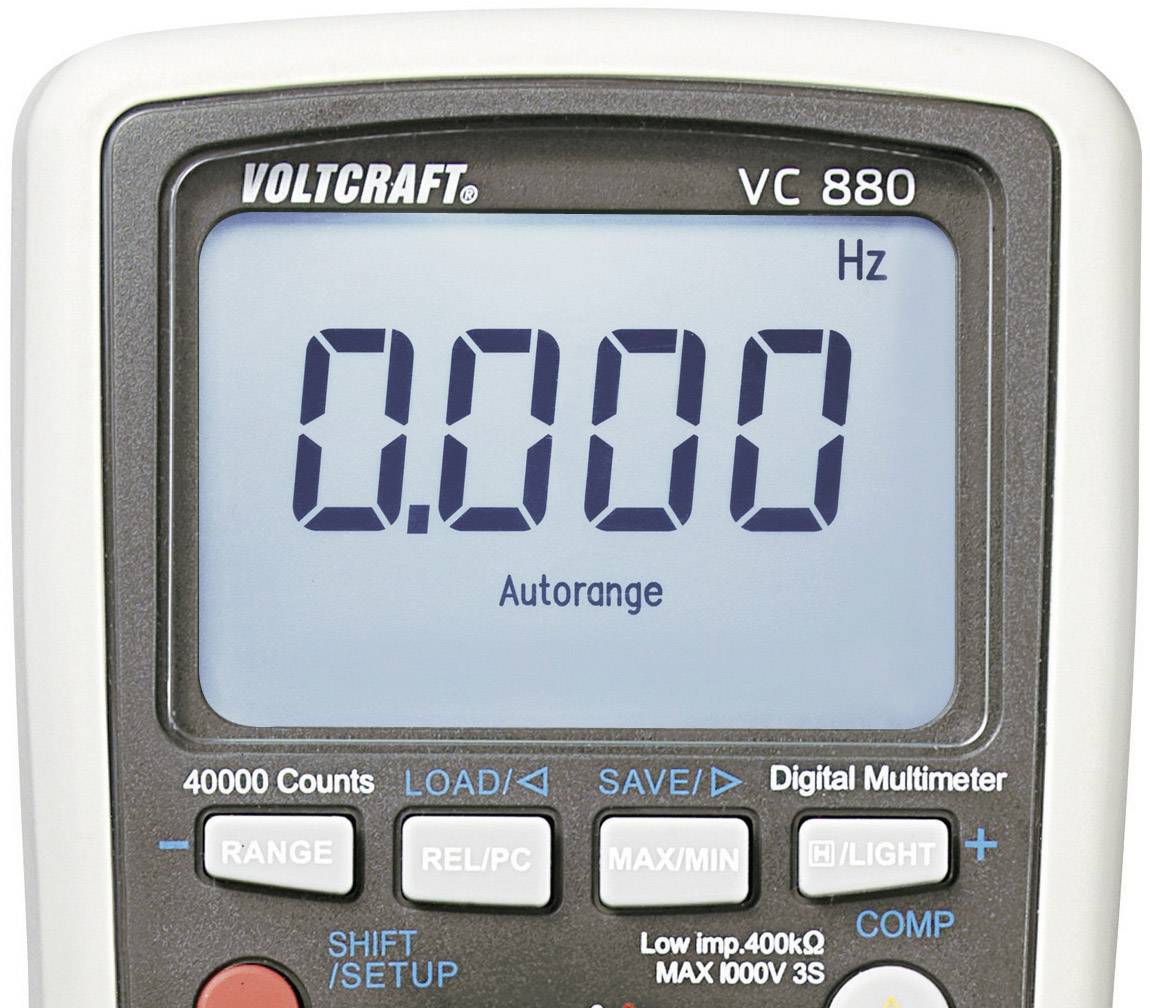 VOLTCRAFT VC880 Handmultimeter digital Datalogger CAT III 1000 V, CAT IV 600 V Display (Beräkningar): 40000-6
