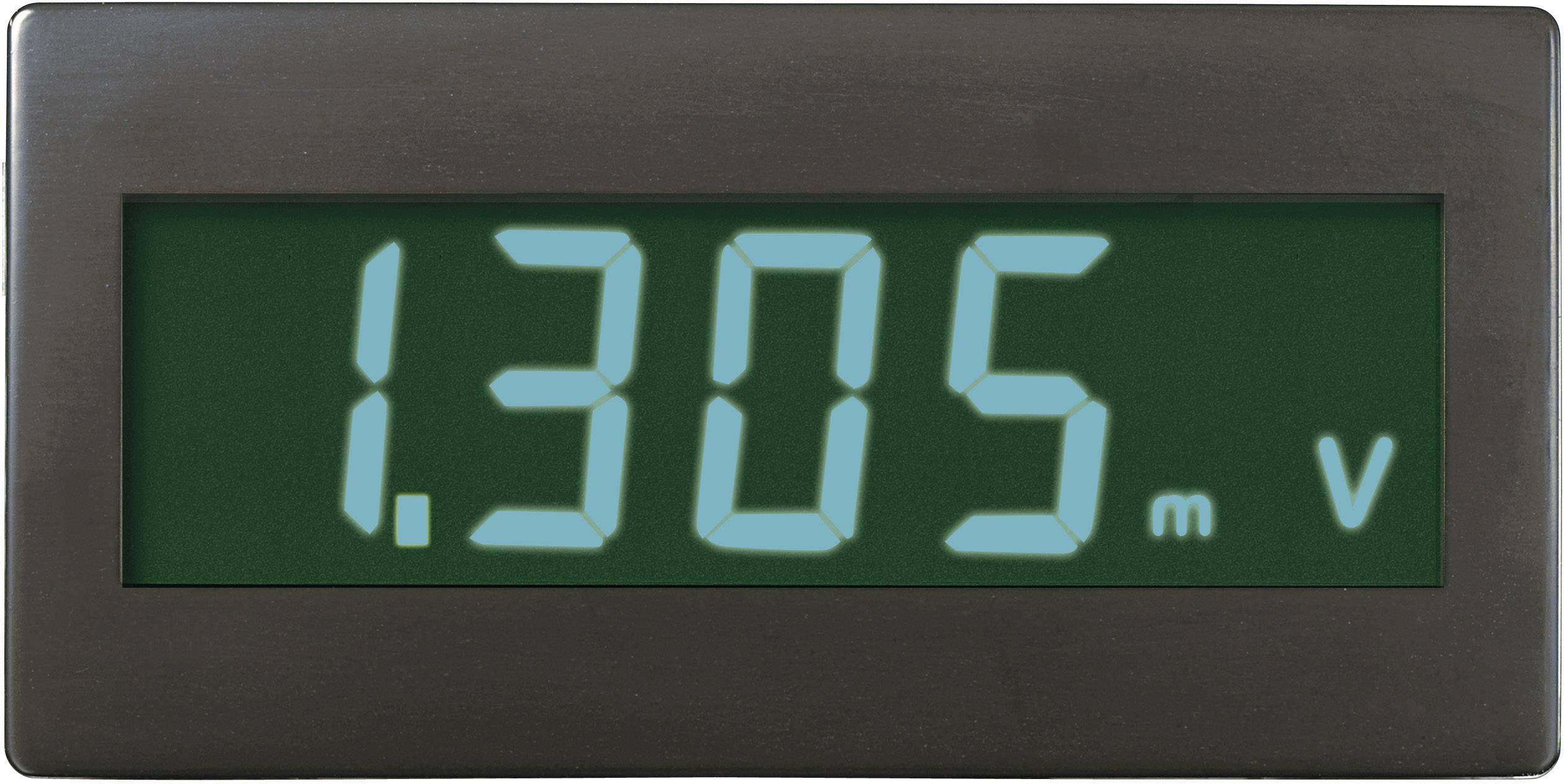 Digital display shows '1,305 mV' in blue digits on a dark green background.<br><br>Translation:<br>Digitaldisplay visar '1,305 mV' med blå siffror på en mörkgrön bakgrund.