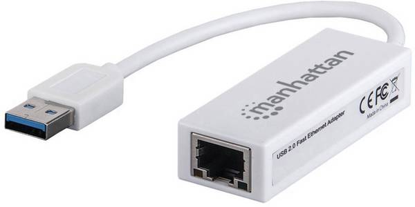 Manhattan Fast Ethernet Adapter Nätverksadapter  100 MBit/s USB 2.0