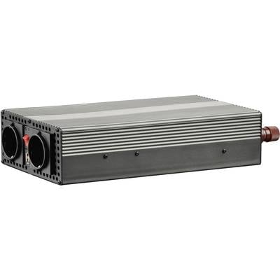 En rektangulär, räfflad metallåda med ventilationsspringa och två runda öppningar på framsidan, sannolikt en elektronisk apparat.