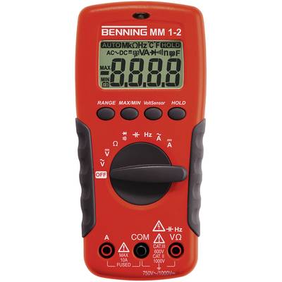 Benning 044082 Handmultimeter digital CAT II 1000 V, CAT III 600 V Display (Beräkningar): 2000