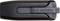 En svart Verbatim USB-sticka med skjutlock och grå text.