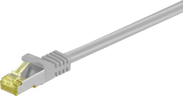 Goobay 91603 RJ45 Nätverkkabel, Patchkabel CAT 7  S/FTP 2 m Grå Halogenfri 1 st