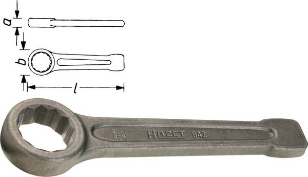 Hazet 642-80 642-80 Hammarnyckel-ringnyckel  Nyckelvidd (Metrisk) (för titel) 80 mm
