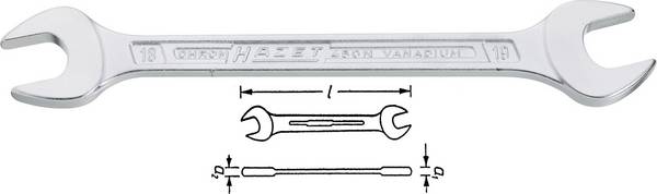 Hazet 450NA-3/8X7/16VKH 450NA-3/8X7/16VKH Dubbelskruvnyckel   Nyckelvidd (Tum) (för titel) 3/8" - 7/16"