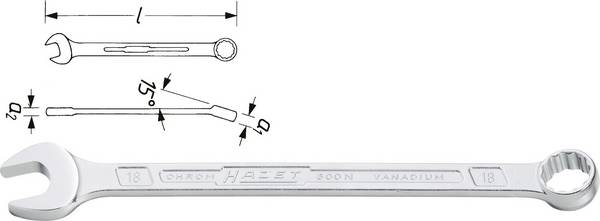 Hazet 600NA-5/16 600NA-5/16 Ringskruvnyckel   Nyckelvidd (Tum) (för titel) 5/16"