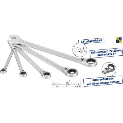 Hazet 606/5 U-ring-blocknyckelset; 5 delar Nyckelvidd (Metrisk) (för titel) 8 - 19 mm