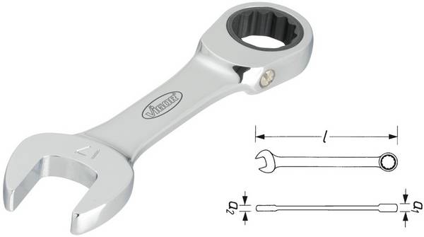 Vigor V2826  Spärr-ring-u-nyckel  12 mm