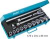 Hazet Hylsnyckelsats metrisk 3/4" 15 delar 1000Z