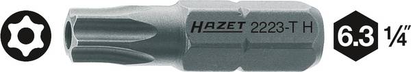 <br>  Hazet<br>  2223-T25H<br>  2223-T25H<br>  Torx-Bit<br>  Drivning: 1/4"<br>  Output: TORX BO<br>  TB 25<br>  25 mm<br>