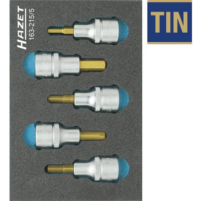 Hazet Hylsnyckel-bitsinsats-set 1/2" 5 delar 163-215/5