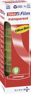 tesa OFFICE-BOX 57401-00002-03 tesafilm  Transparent (L x B) 10 m x 12 mm 12 st