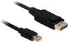 Delock Mini-DisplayPort / DisplayPort Adapterkabel Mini DisplayPort-kontakt, DisplayPort-kontakt 5.00 m Svart 83479 guldpläterad kontakt DisplayPort-kabel