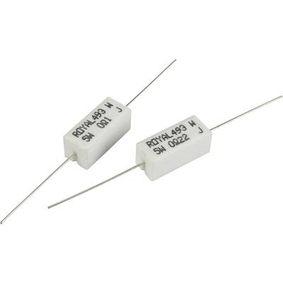 TRU COMPONENTS 1584150 Höglastmotstånd 43 Ω Axial hållmonterade 5 W 5 % 1 st