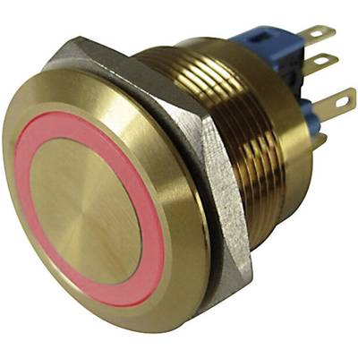 TRU COMPONENTS 1303034 GQ22-11E/R/12V/G Vandalskyddad Tryckströmställare 250 V/AC 3 A 1x Av/(På) momentan Röd IP65 1 st