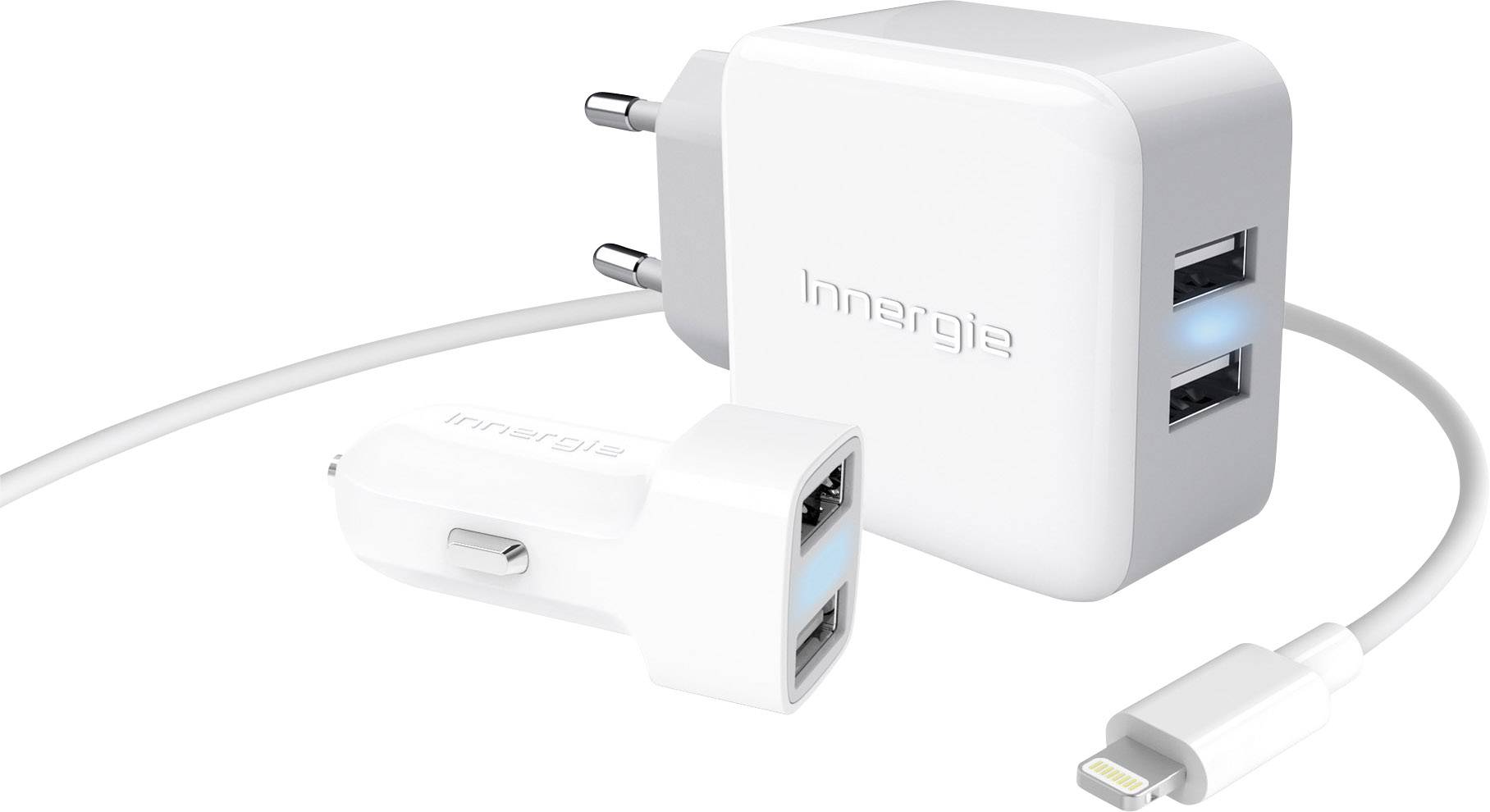 Personbil, Vägguttag USB laddare Innergie ADP N21AW CA Auto Detect 4 xUSB 2100 mA Personbil, Vägguttag USB laddare Innergie ADP N21AW CA Auto Detect 4 xUSB 2100 mA