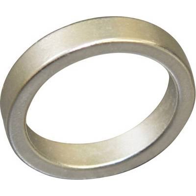 Silvermetallring, enkelt design, cirkelformad mot vit bakgrund.