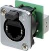 Neutrik NE8FDP-SE RJ45 datakontakter EtherCon® D-serien NE8FDP-SE Hona rak Poler: 8P8C Antal poler (RJ) 8P8C Svart 1 st