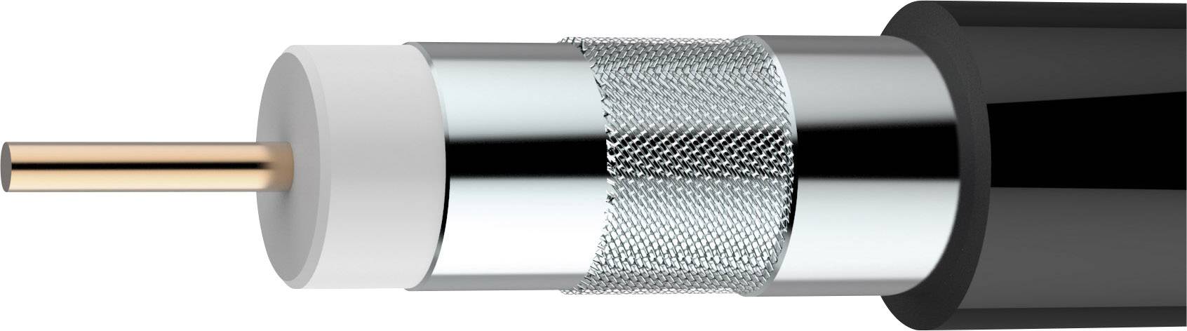 Axing SKB 395-13 Koaxialkabel Ytterdiameter: 6.80 mm 75 Ω 100 dB Svart Metervara
