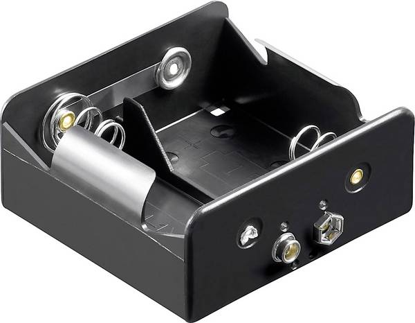 Goobay 11452 Batterihållare 2 D (R20) Tryckknappsanslutning (L x B x H) 73 x 71 x 31 mm