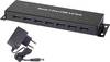 Renkforce RF-3955359 7 Port USB-hubb väggfäste, Metallhölje Svart