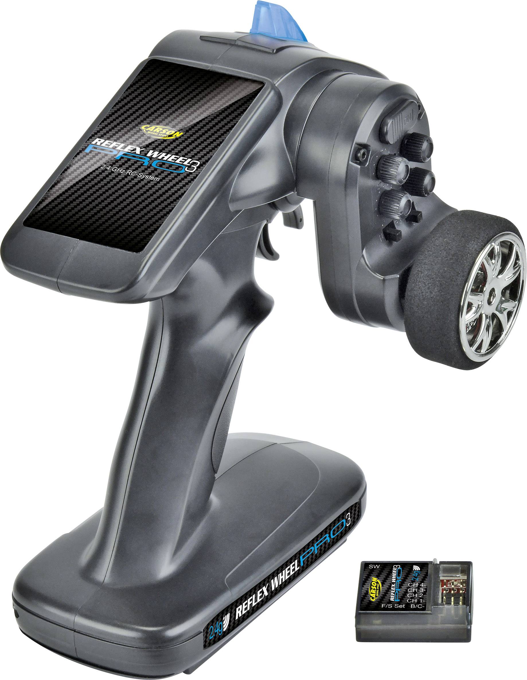 Carson Modellsport Reflex Wheel Pro III 2.4 GHz 11,1V Sändare med pistolgrep 2,4 GHz Antal kanaler: 2 inkl. mottagare