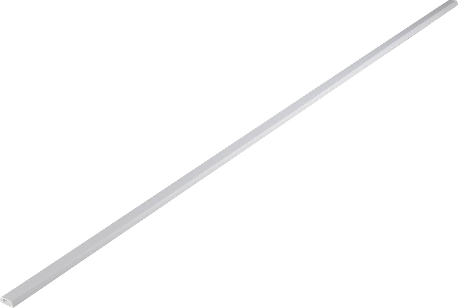 Lång, vit, rektangulär stav, möjligen gjord av plast eller metall, med jämn yta.