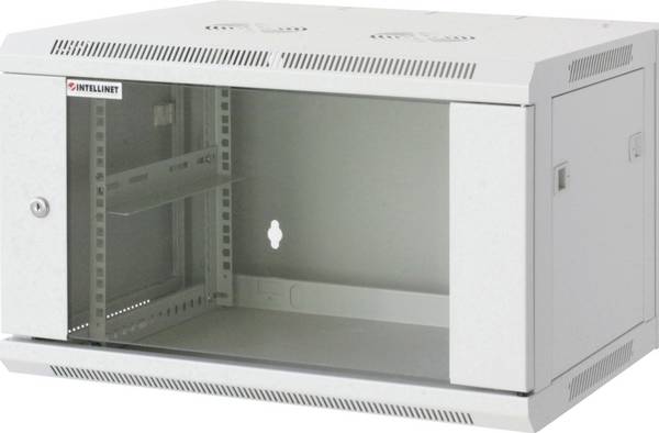 Intellinet 711807 19" Nätverksrack (B x H x D) 570 x 500 x 600 mm 9 U Grå-vit (RAL 7035)