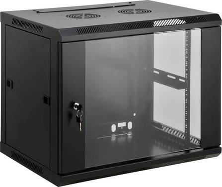 Intellinet 711814 19" Nätverksrack (B x H x D) 600 x 500 x 450 mm 9 U Svart (RAL 9005)